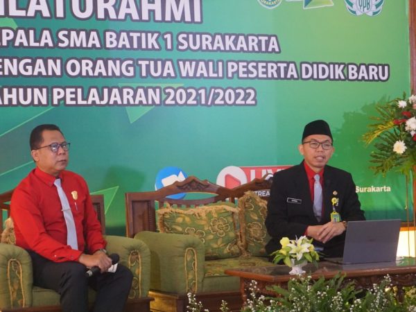 Silaturahmi Virtual Kepala SMA Batik 1 Surakarta dengan Orang tua Peserta Didik Baru TP 2021/2022