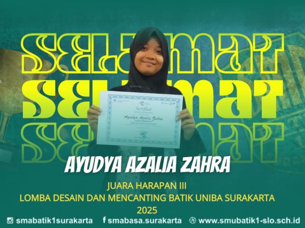 Juara Harapan III Lomba Desain dan Mencanting Natik UNIBA 2025