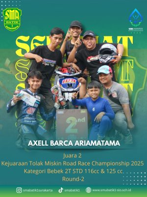 Juara 2 Kejuaraan Tolak Miskin Road Race Championship 2025 kategori Bebek 2T STD 116çc & 125cc Round 2