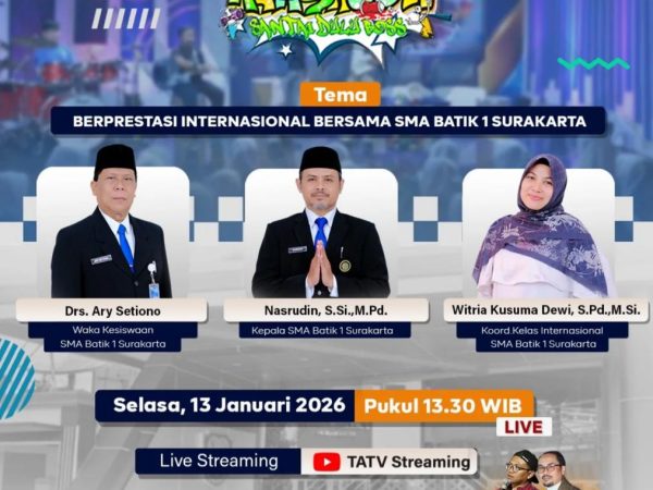 TATV Hadirkan SMA Batik 1 Surakarta di Ngashoow, Tampilkan Kiprah Prestasi Internasional