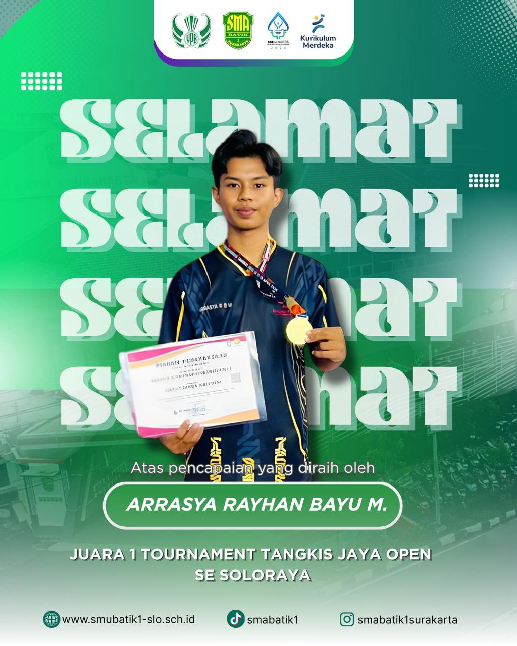 Juara I Tournament Tangkis Jaya Open Sesolo Raya