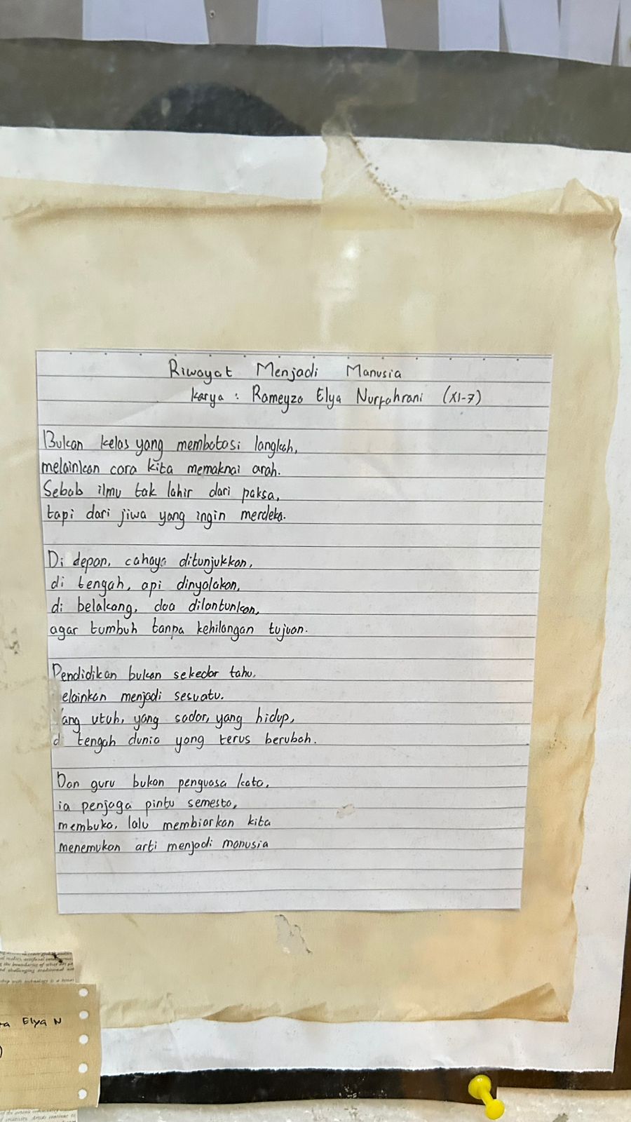 (Puisi Siswa) Riwayat Menjadi Manusia & Sang Penyala Obor