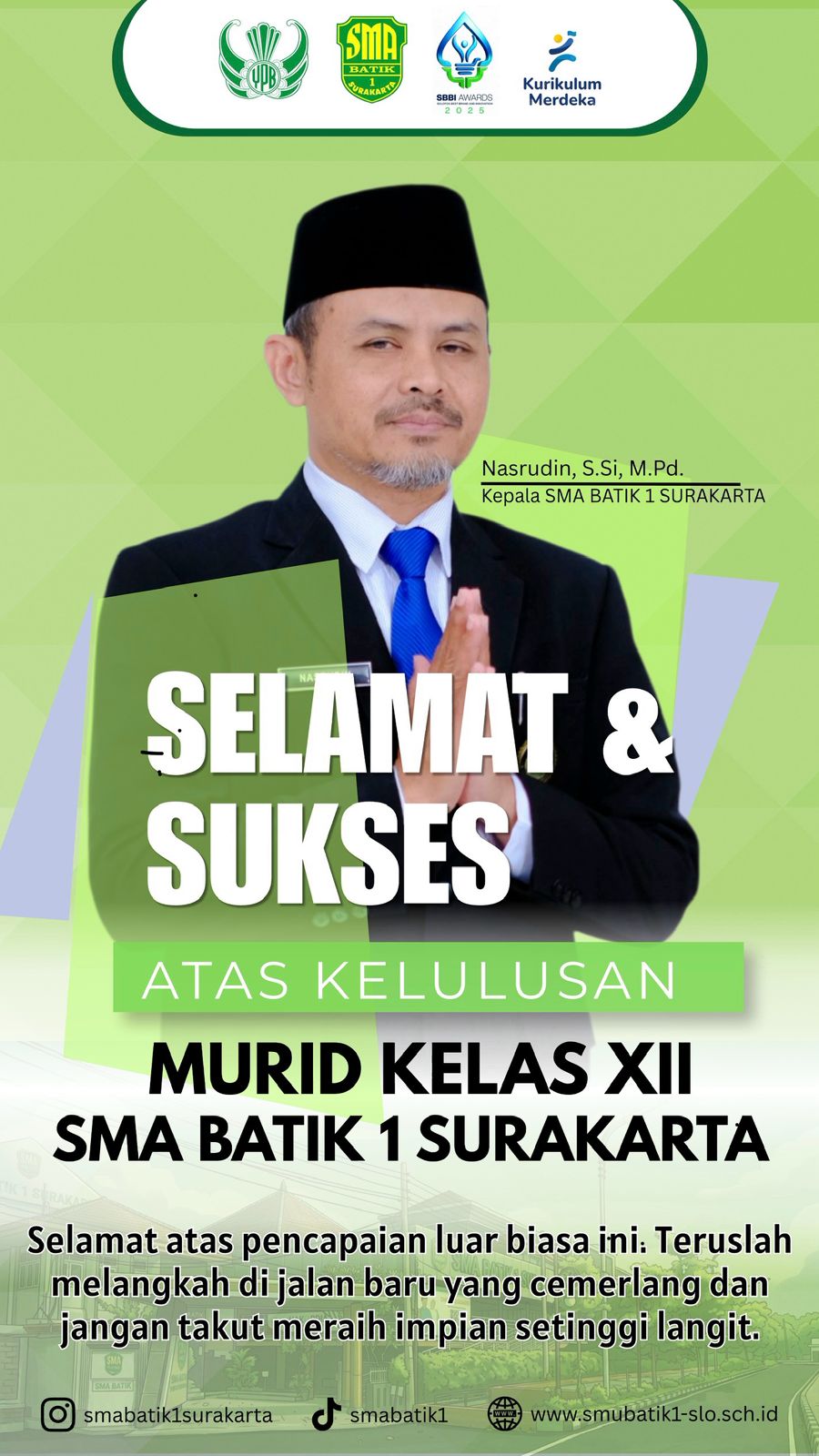445 Murid SMA Batik 1 Surakarta Lulus 100 Persen pada Tahun Ajaran 2025/2026