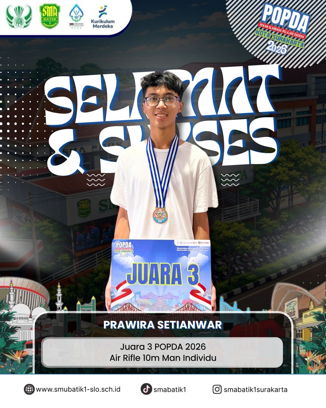 Juara 3 Popda 2026 Air Riffle 10m